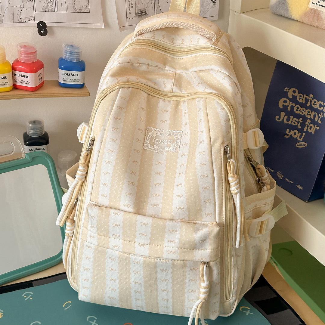 Charming Decorative Bow-Embellished Backpack Kalsten