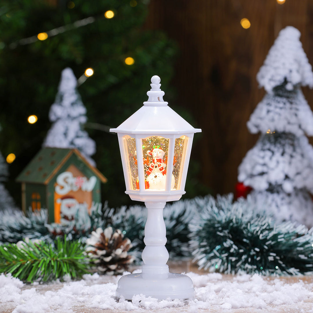LED Decorative Lantern with Santa Figurine Kalsten