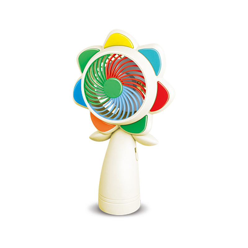 Unisex Portable Mini Hand Fan in Flower Design Kalsten
