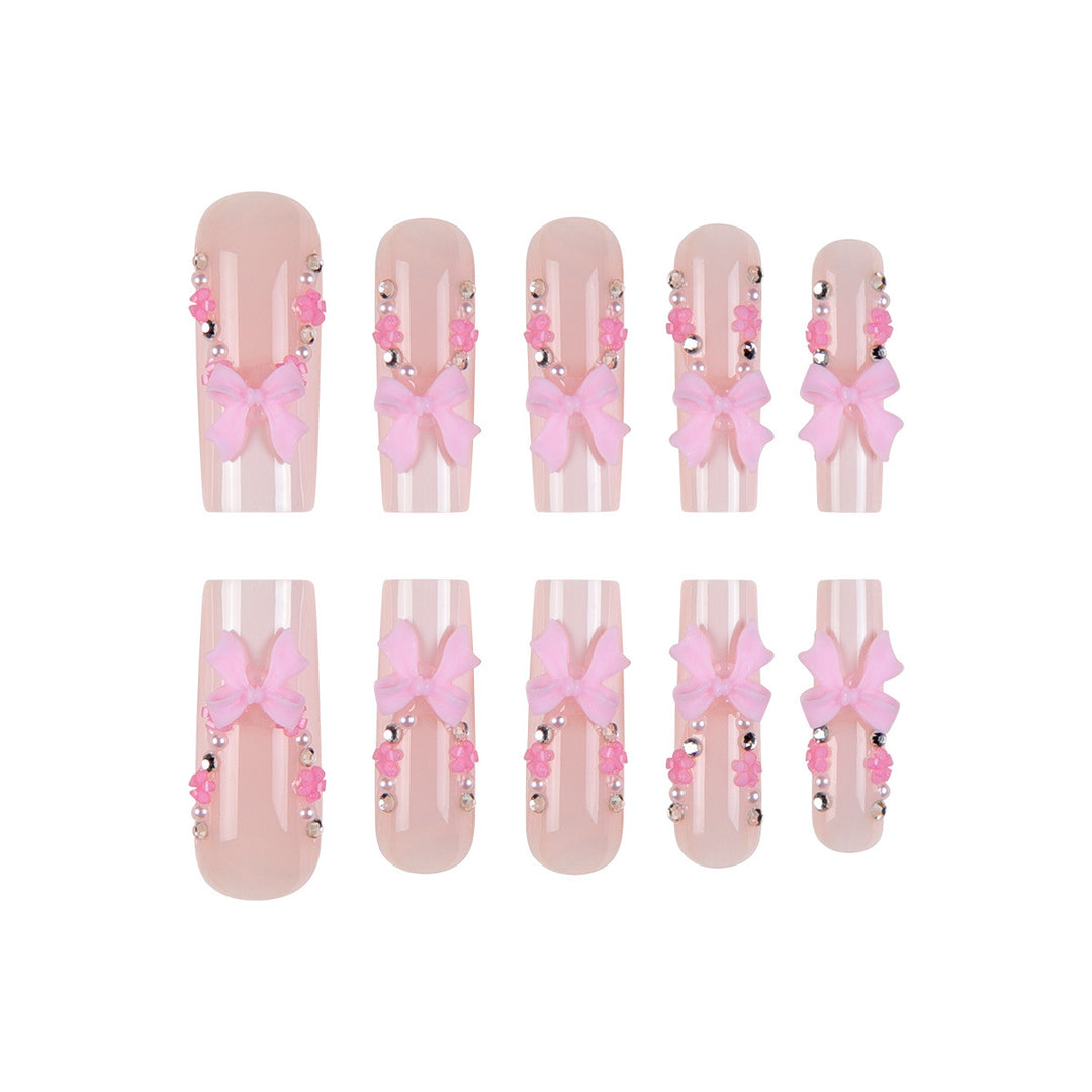 Decorative Floral Acrylic Press-On Nail Set Kalsten