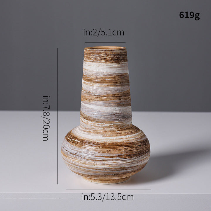 Artistic Spiral Design Ceramic Vase Kalsten