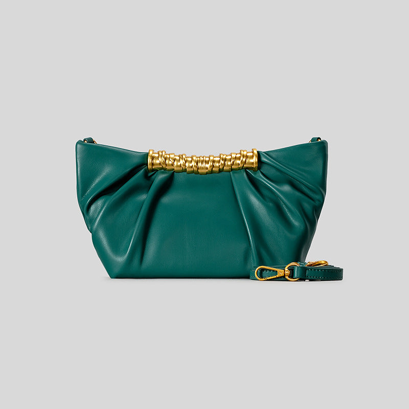 Elegant Leather Folded Clutch
