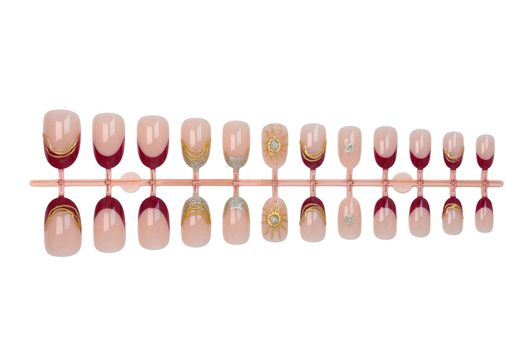 Nail set with elegant glitter and gradient design Kalsten