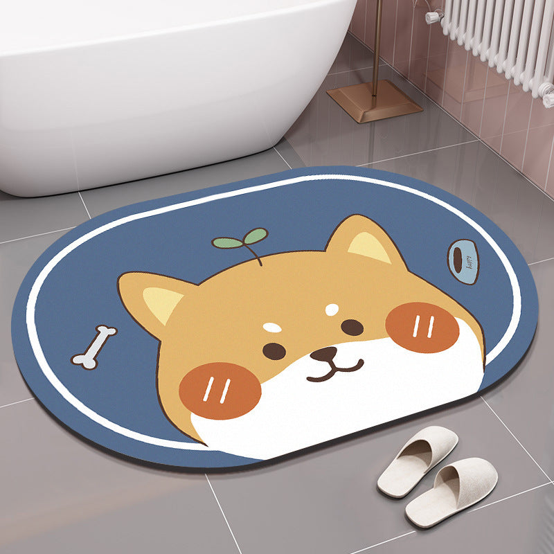 Cute Cartoon Food-Themed Bath Mat