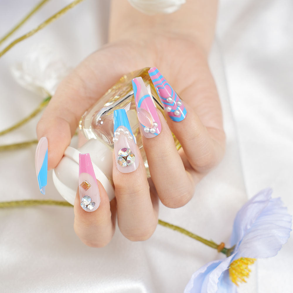 Glamorous Designer Press-On Nail Art Set Kalsten