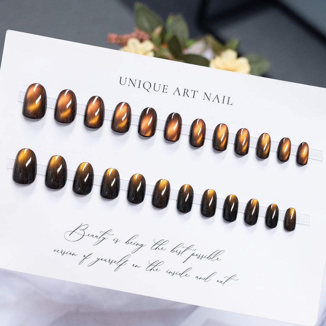 Glossy Long-Lasting Press-On Nail Set