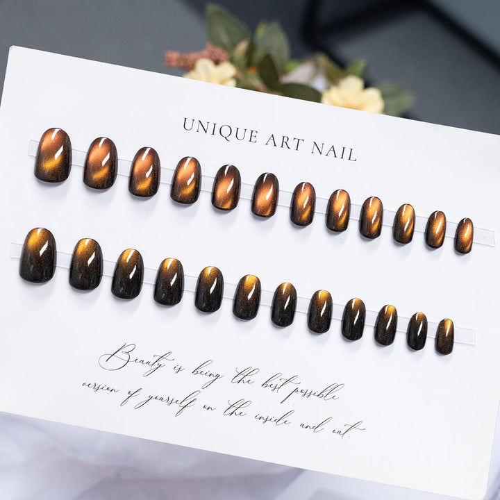 Glossy Long-Lasting Press-On Nail Set