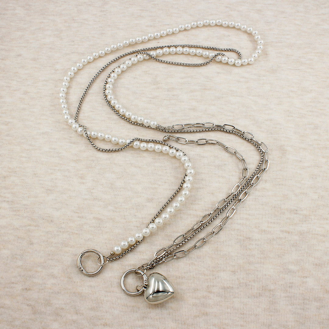 Heart-Designed Beaded Eyewear Chain Kalsten