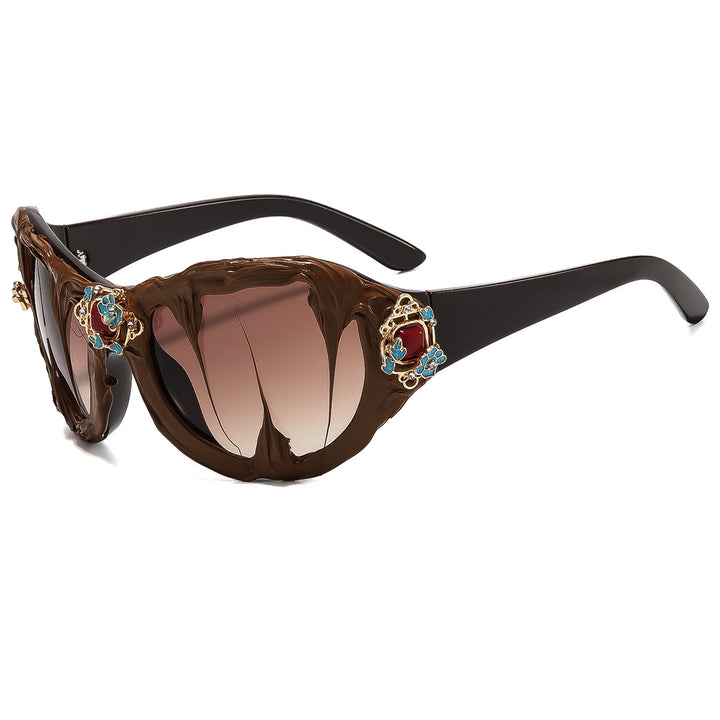 Ladies extravagant sunglasses with floral crystal embellishments Kalsten