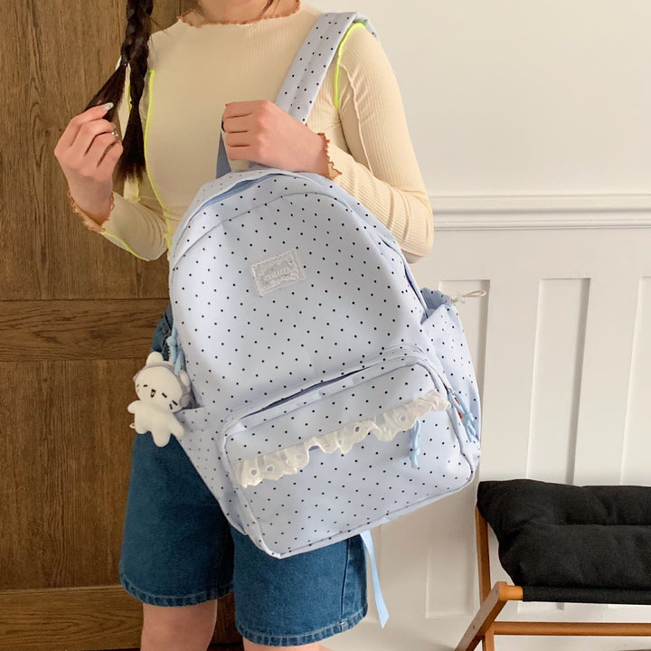 Playful Polka Dot Pattern School Backpack Kalsten