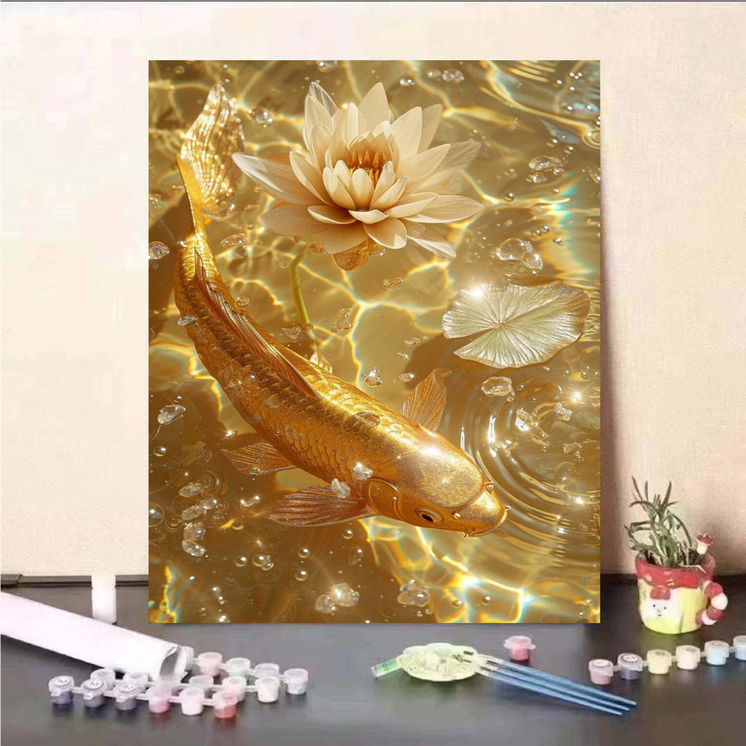 DIY Koi Fish and Water Lily Painting Kit Kalsten
