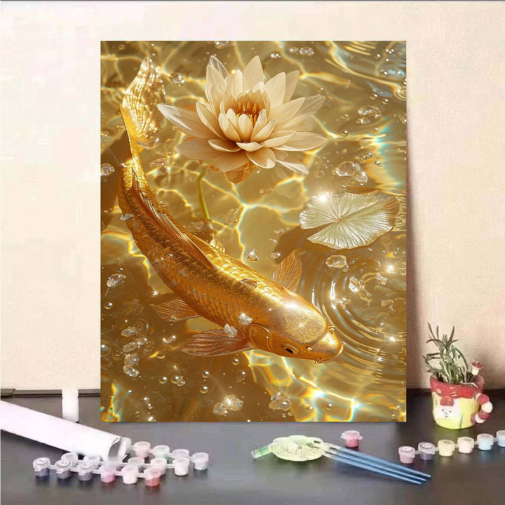 DIY Koi Fish and Water Lily Painting Kit Kalsten