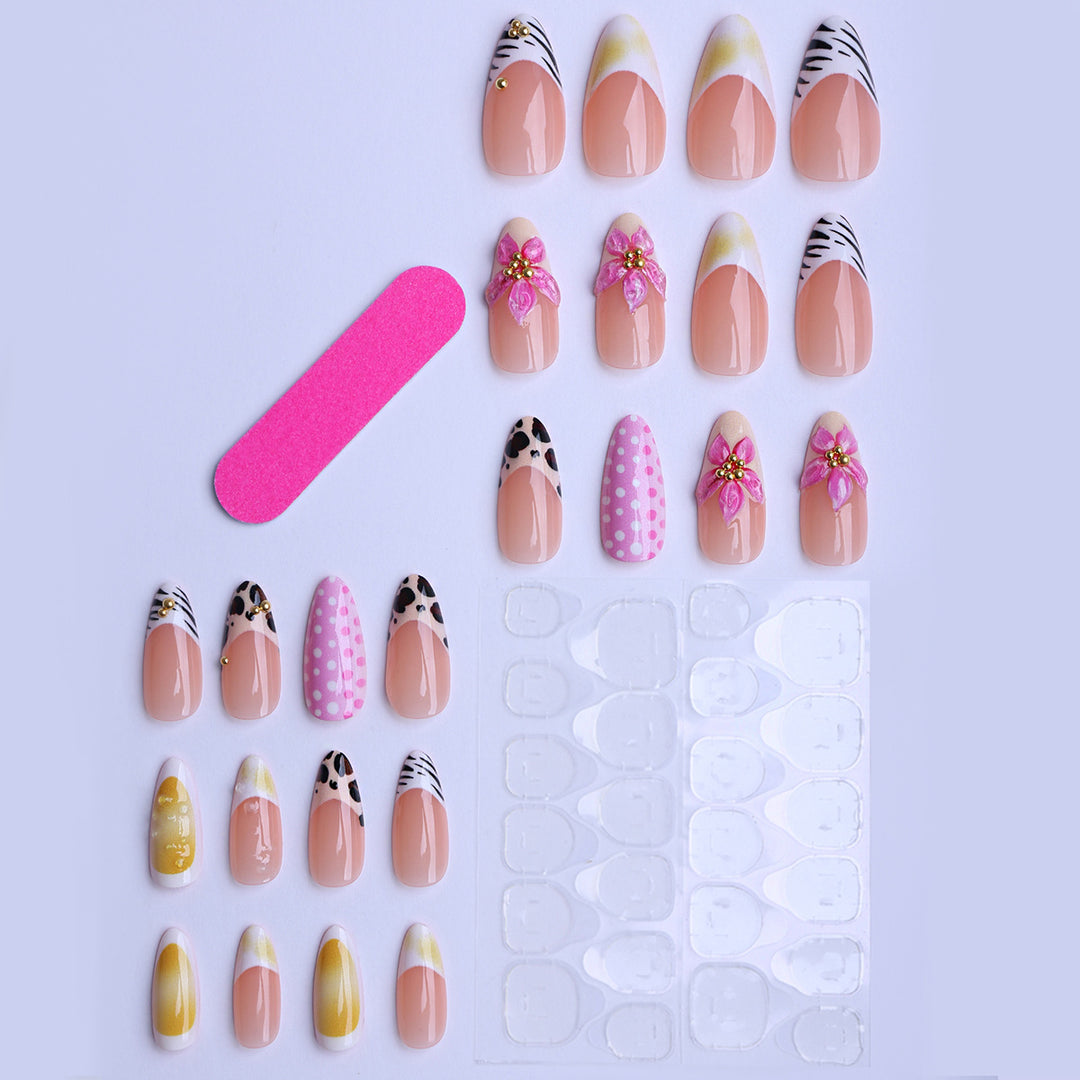 Artful nails with floral and animal designs Kalsten
