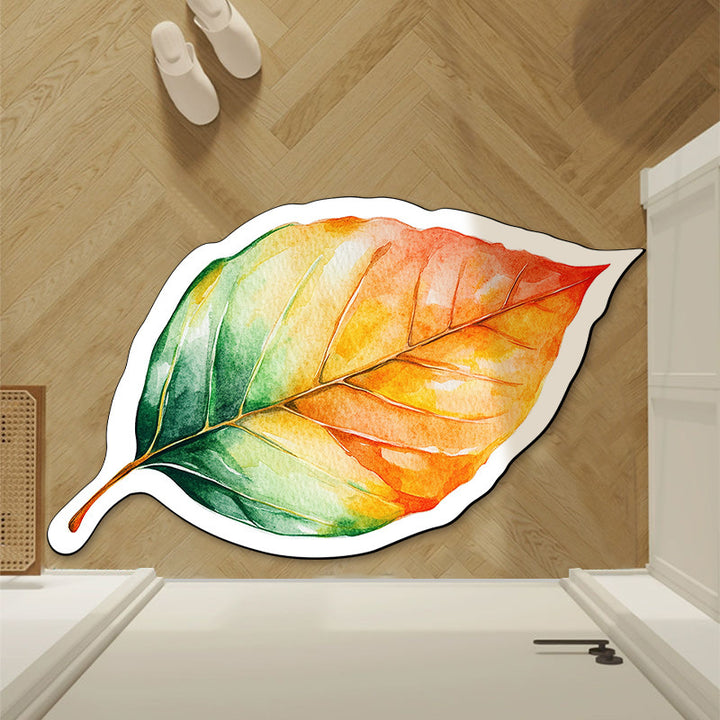 Leaf-Shaped Area Rug