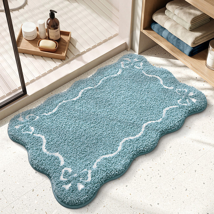 Decorative Scalloped Bath Mat Kalsten