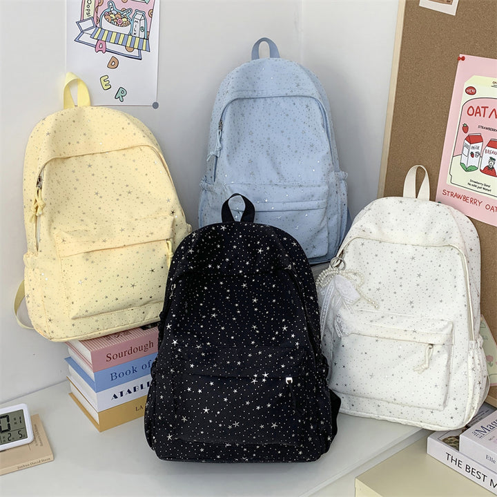 Elegant backpack with glittering stars and practical compartments Kalsten