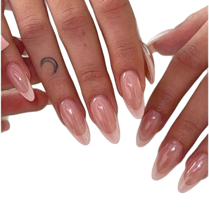 Elegant French Tip Almond Nails
