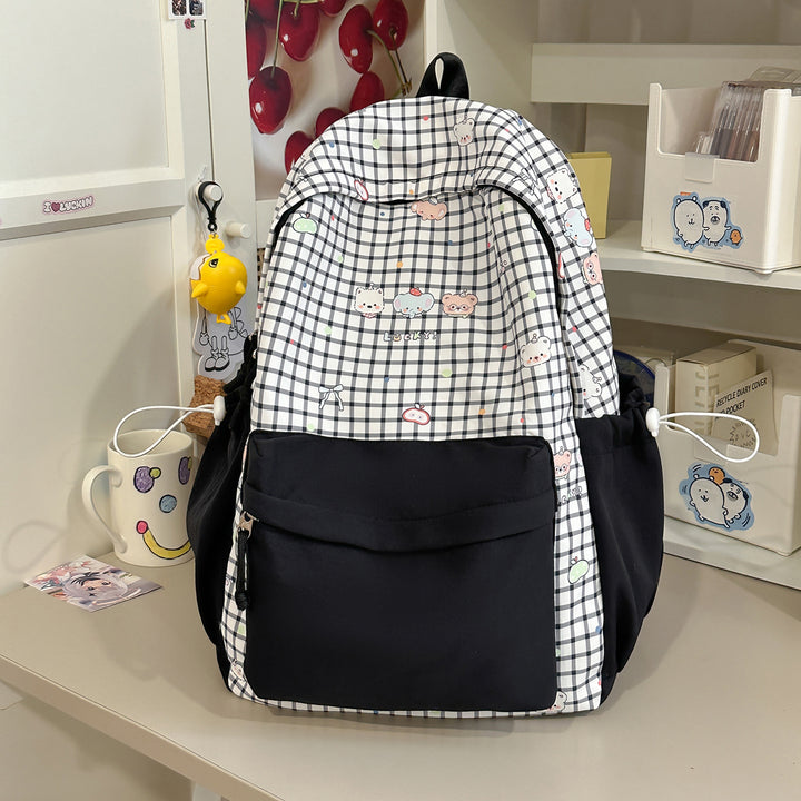 Cute Character Print Pink Backpack Kalsten