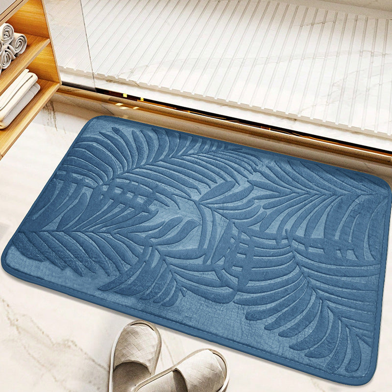 Tropical Leaf Design Bath Mat