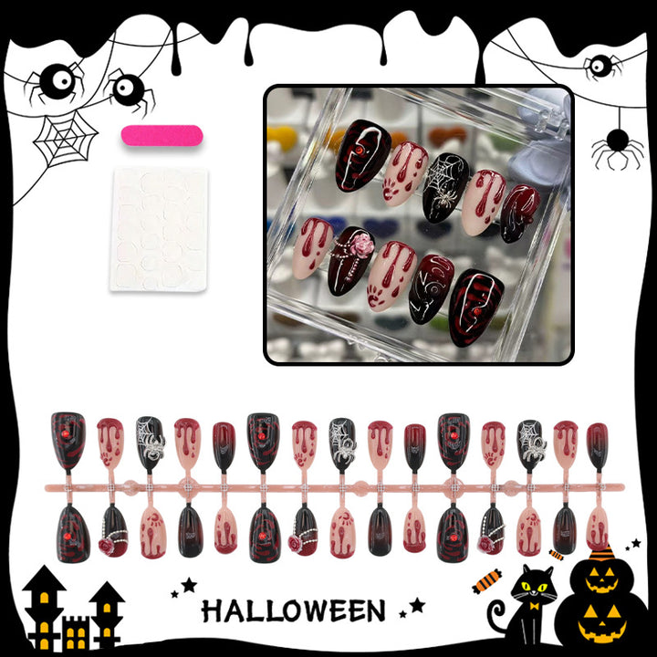 Halloween Artificial Nail Set with Creepy Designs Kalsten