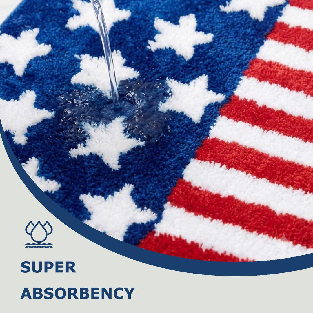 Patriotic Themed Bath Mat Kalsten