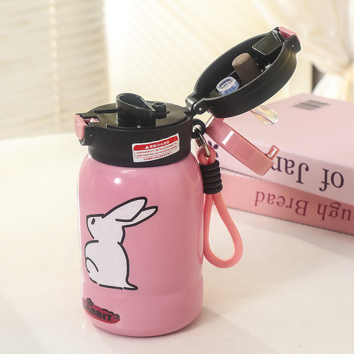 Women's insulated drinking bottle with practical drinking mechanism and playful design Kalsten