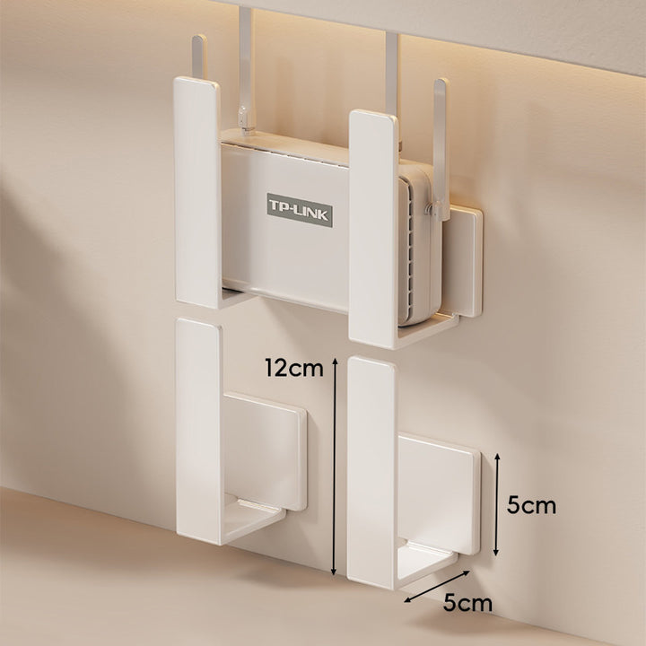 Wall-Mounted Vertical Router & Modem Holder Bracket Set