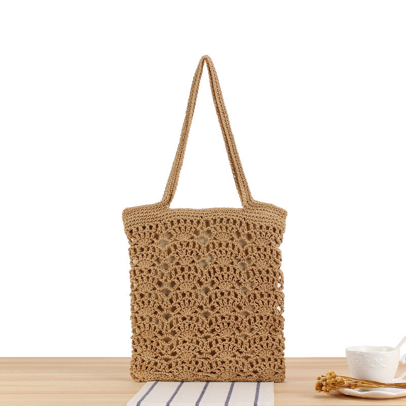 Handbag Made of Hand-Knotted Natural Material with Elegant Details Kalsten