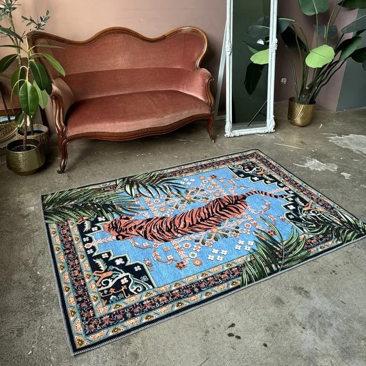 Artistic Tiger Print Area Rug Kalsten