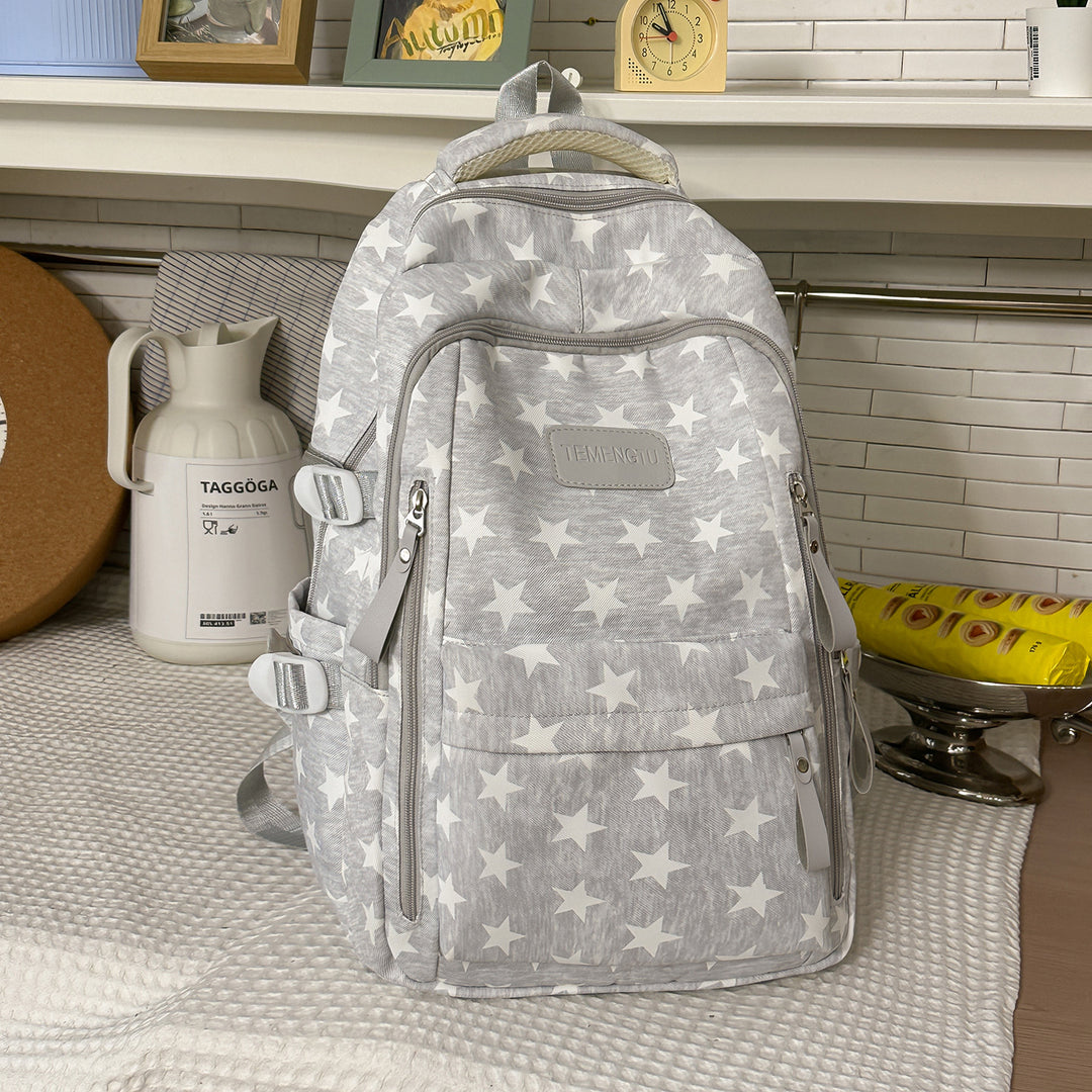 Trendy Star-Print School Backpack Kalsten