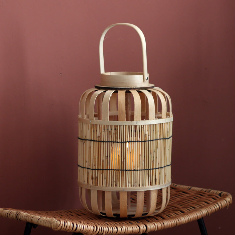 Handcrafted lantern made of bamboo and metal Kalsten