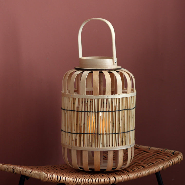 Handcrafted lantern made of bamboo and metal Kalsten