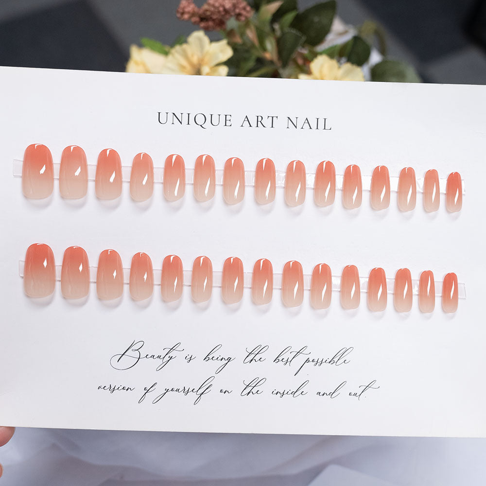 Glossy Gradient Press-On Nails