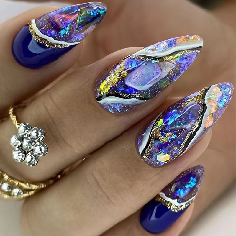 Glamorous Glitter Ombre Nail Enhancements Kalsten