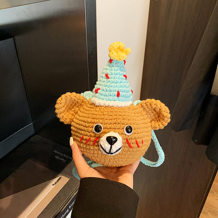 Cute Cartoon Bear-Shaped Crossbody Bag