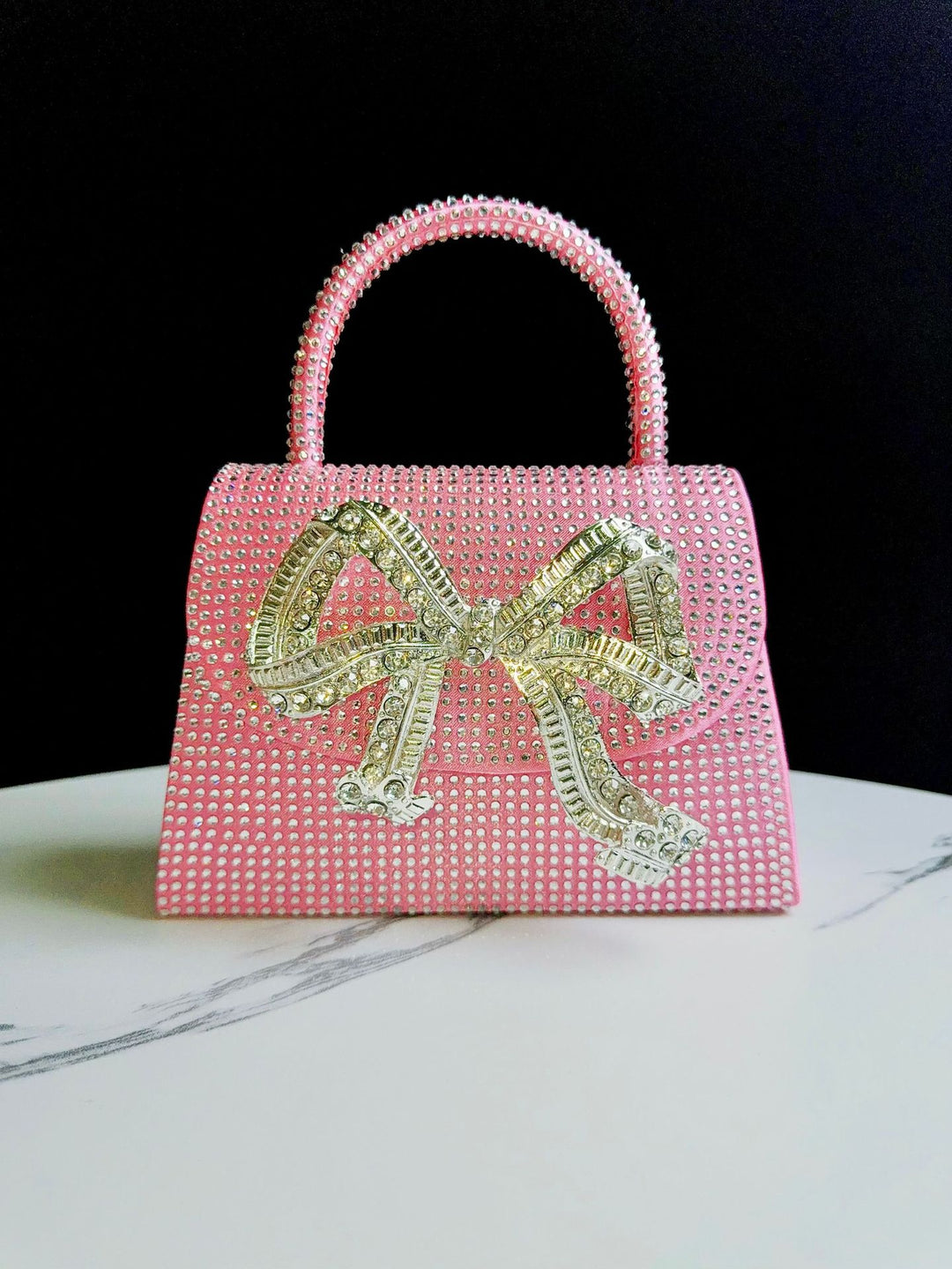 Rhinestone Bow Clutch