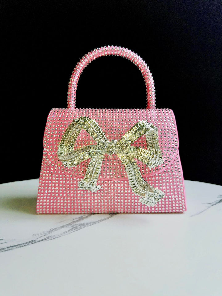 Rhinestone Bow Clutch