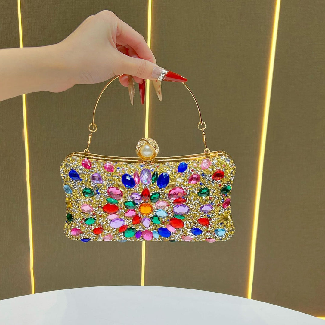 Ornate Gem-Embellished Evening Clutch
