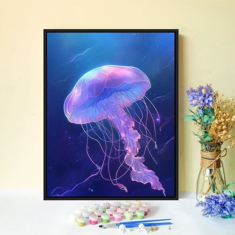 Jellyfish-Inspired Canvas Wall Art Kalsten