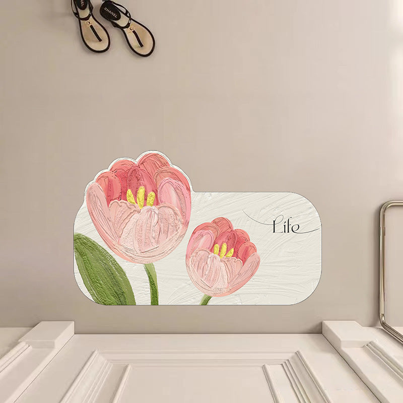 Floral-Themed Kitchen Runner Mat Kalsten