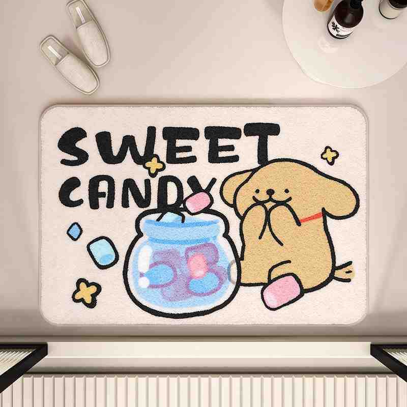 Playful Cartoon-Themed Bath Mat