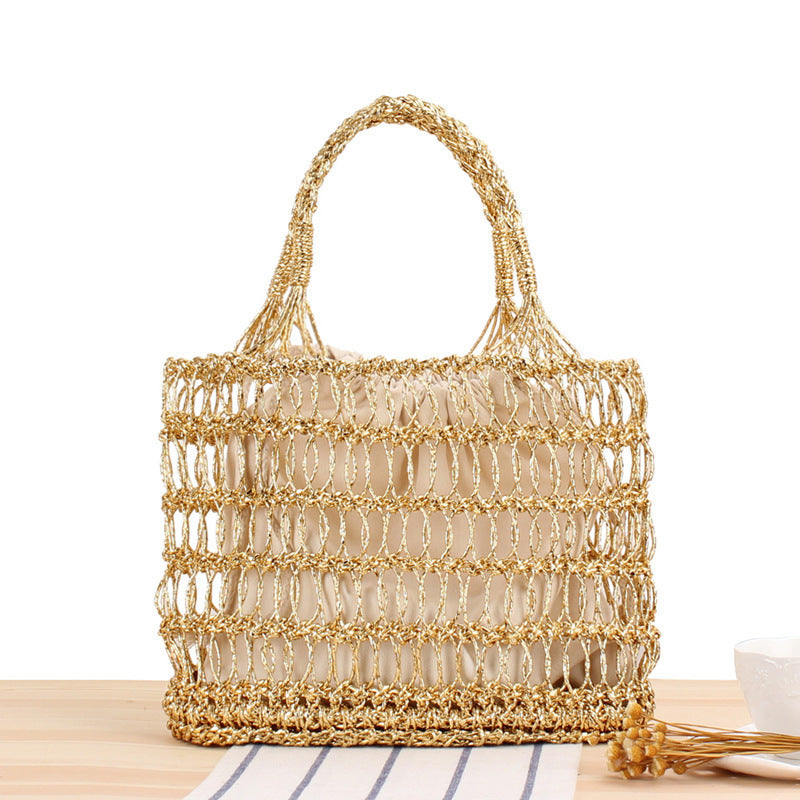 Practical mesh straw bag Kalsten