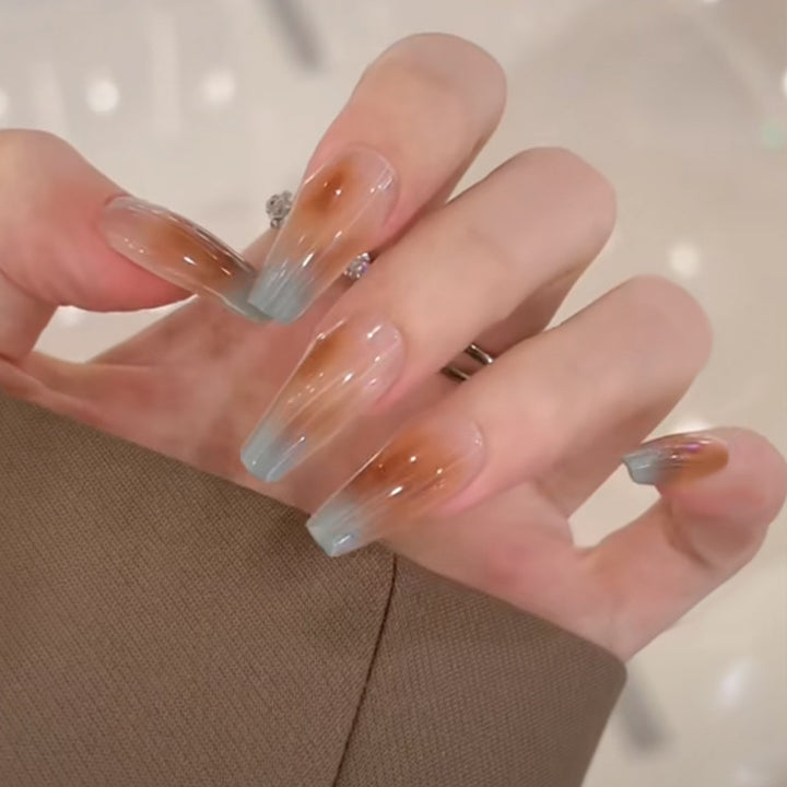 Ombre Press-On Nails with Glossy Finish Kalsten