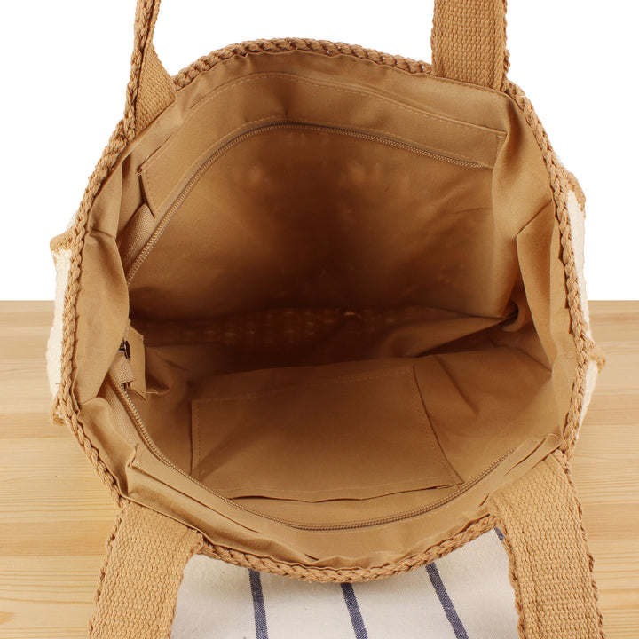 Macramé Shopper with Floral Design Kalsten