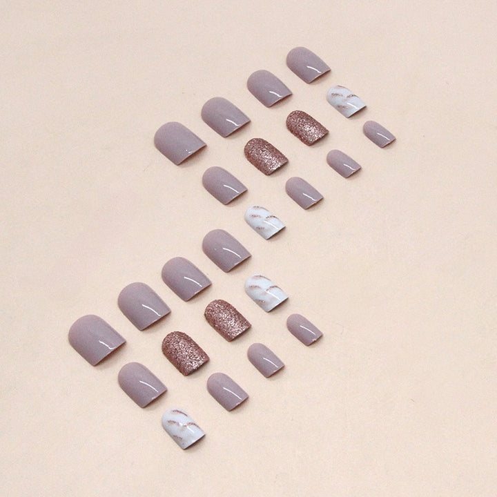 Luxurious Glitter and Marble Nail Art Kalsten