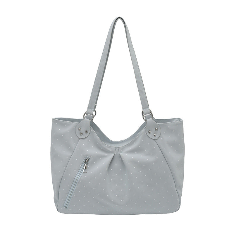 Polka Dot Pattern Shoulder Tote Bag