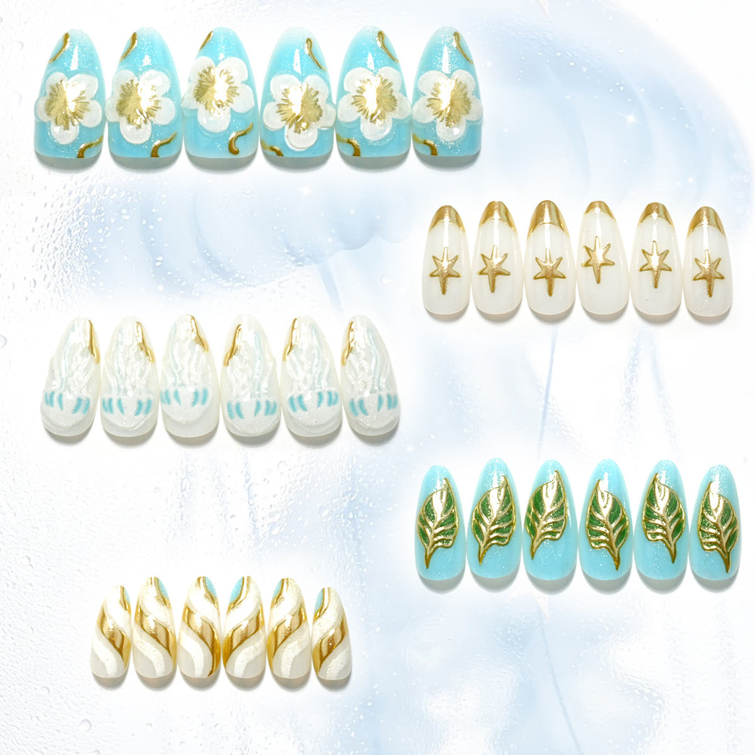 Decorative Acrylic Press-On Nail Art Collection