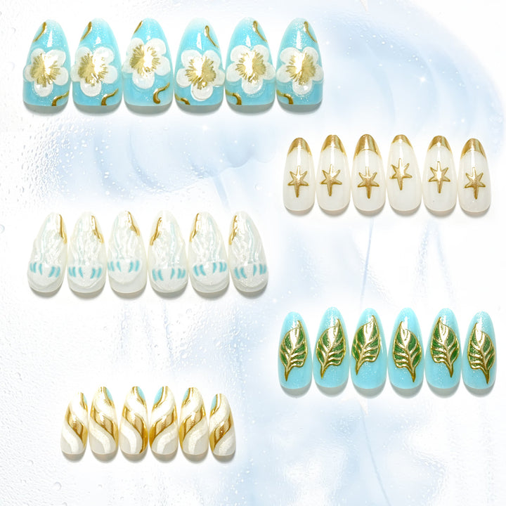 Decorative Acrylic Press-On Nail Art Collection