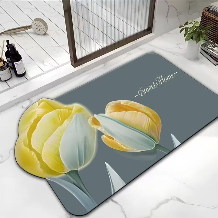 Decorative Floral Kitchen Mat Kalsten