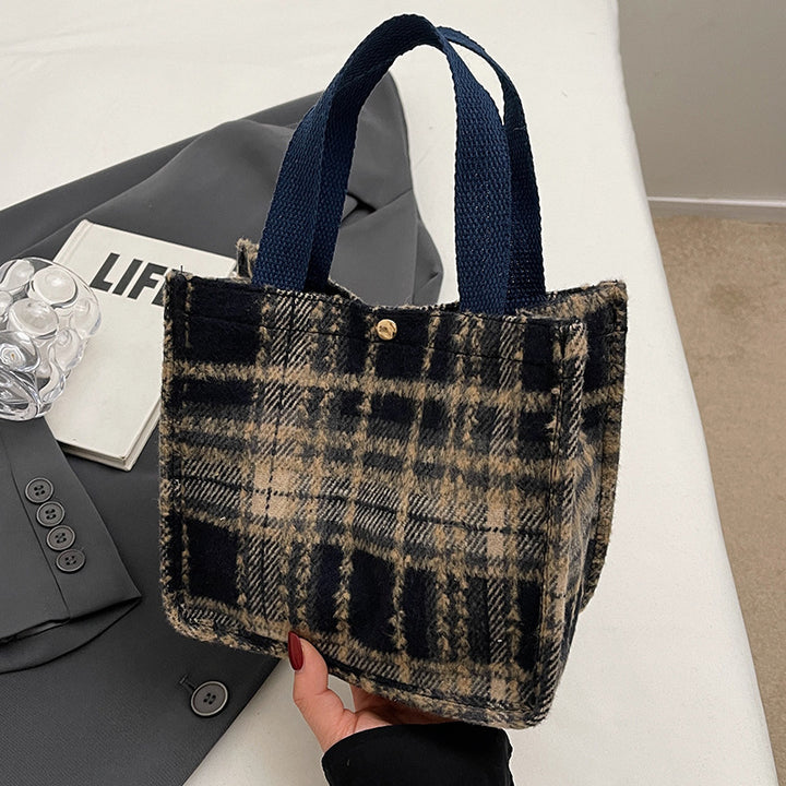 Cozy Checkered Tote Bag